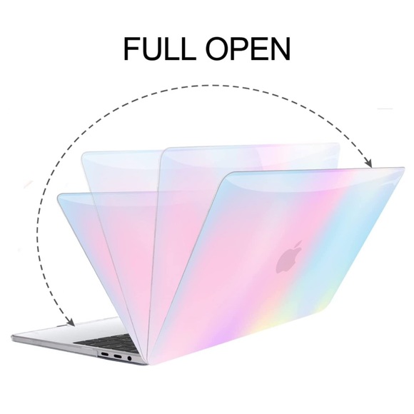 Pastel Rainbow Ombre Gradient 13" MacBook AIR Shell Case Keyboard Cover - Picture 4 of 11